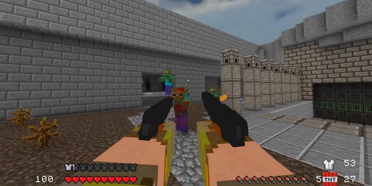 Doom 2 Mod transforma o jogo em um jogo de tiro violento do Minecraft
