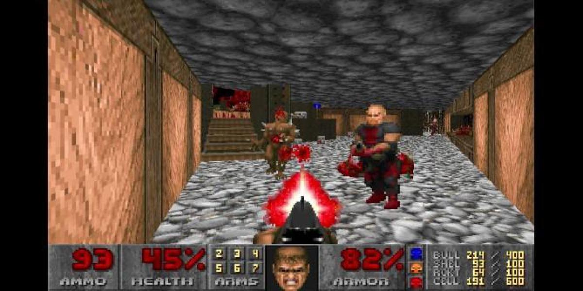 Doom reimaginado como um atirador de pixels dos anos 80