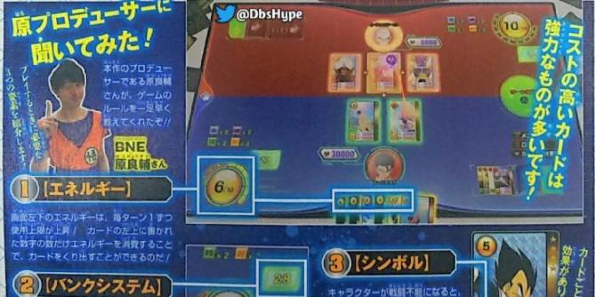 Dragon Ball Z: Kakarot Card Battle Mode será semelhante ao Yugioh