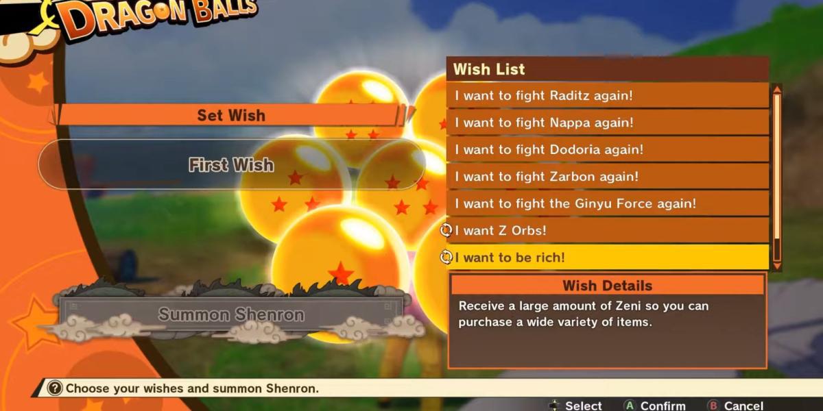 Dragon Ball Z Kakarot Wish