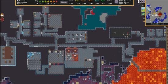 Dwarf Fortress: Como remover paredes e pisos