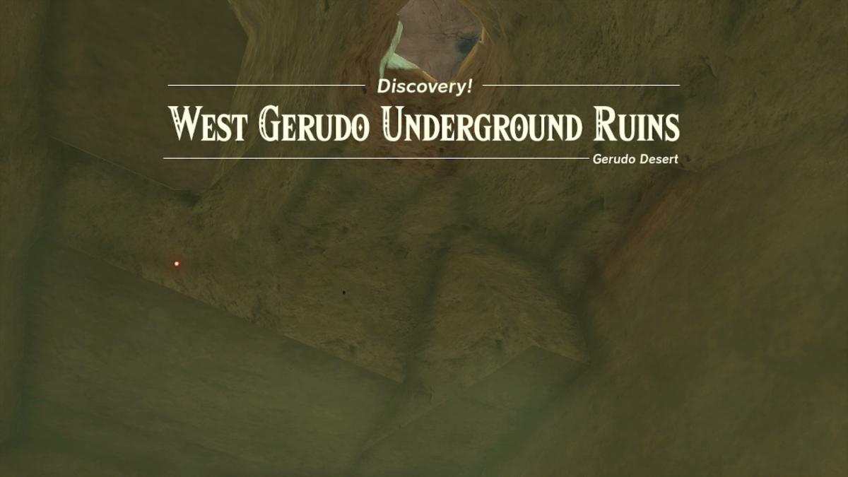zelda lágrimas do reino oeste gerudo ruínas subterrâneas