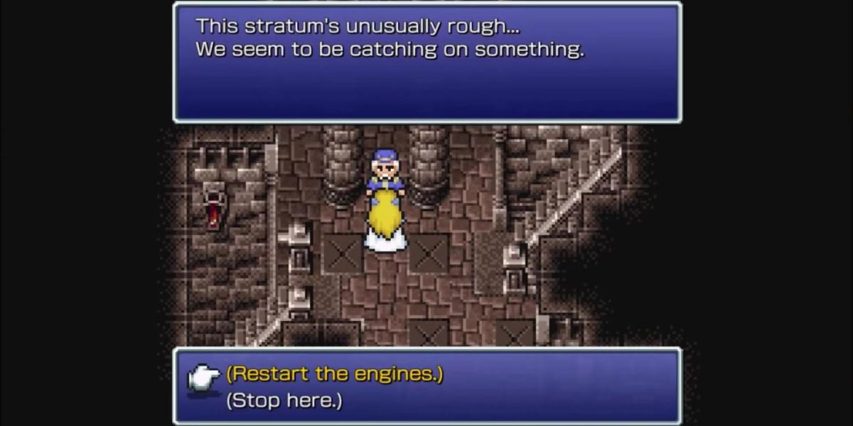 Celes no Castelo de Figaro em Final Fantasy 6