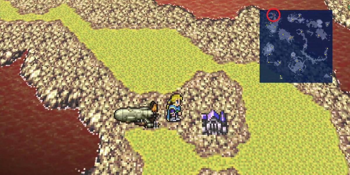 Edgar encontra o Dragon's Neck Coliseum em Final Fantasy 6