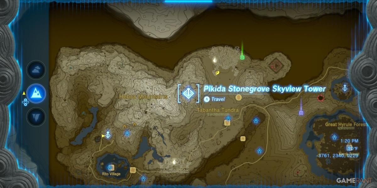 pikida stonegrove skyview tower lenda de zelda lágrimas do reino