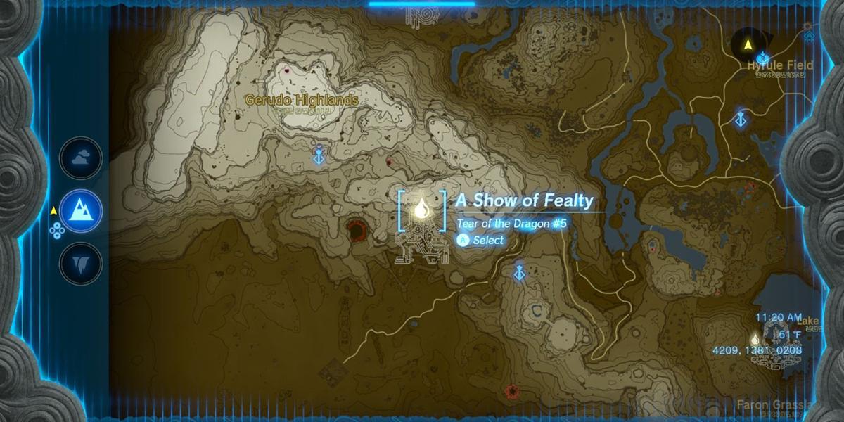 Zelda Tears of the Kingdom - Localização de Tear 6 no mapa-1