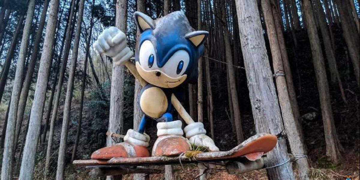 Estátua de Sonic the Hedgehog misteriosamente totalmente restaurada
