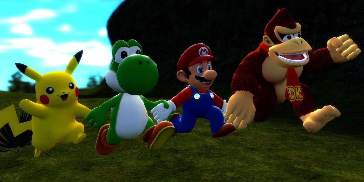 Estranha imagem da Nintendo de 1999 mostra Mario e Pikachu lutando na vida real