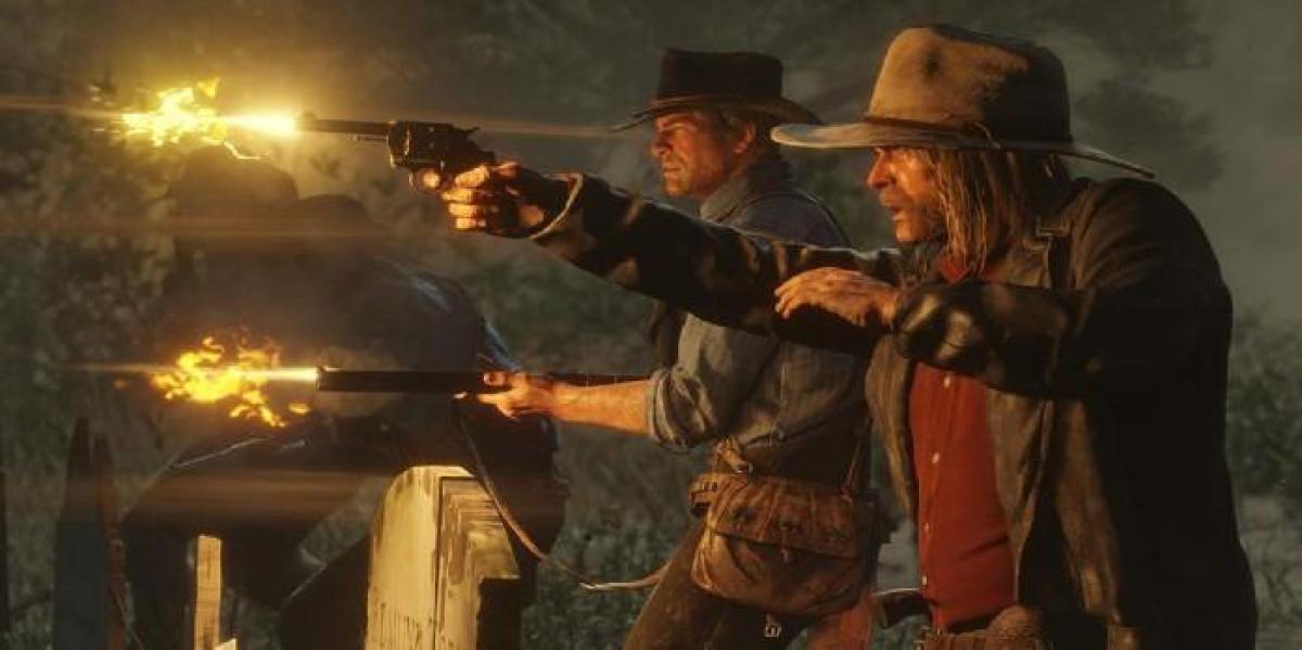 Estranho erro de Red Dead Redemption 2 faz inimigo Hogtied se transformar em uma pilha de armas