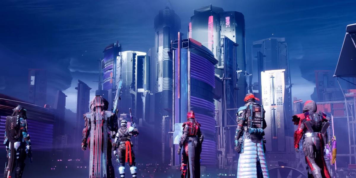 Paisagem urbana de Neomuna em Destiny 2