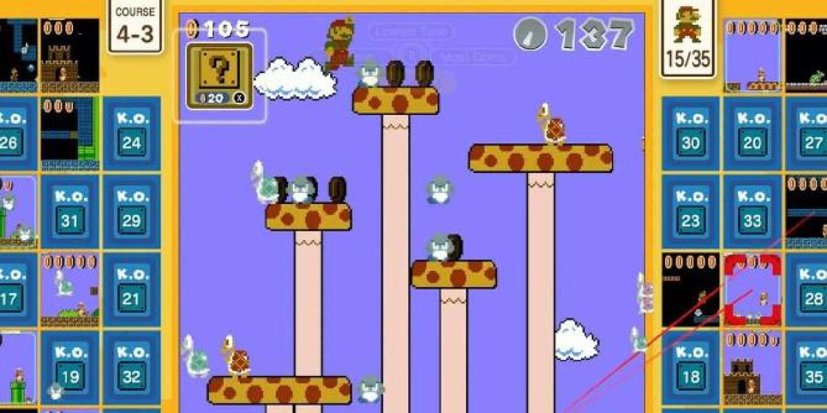 Evidência de trapaça em Super Mario Bros. 35 aparece