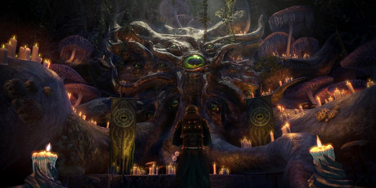 The Elder Scrolls Online: Necrom apresentando um santuário para Hermaeus Mora