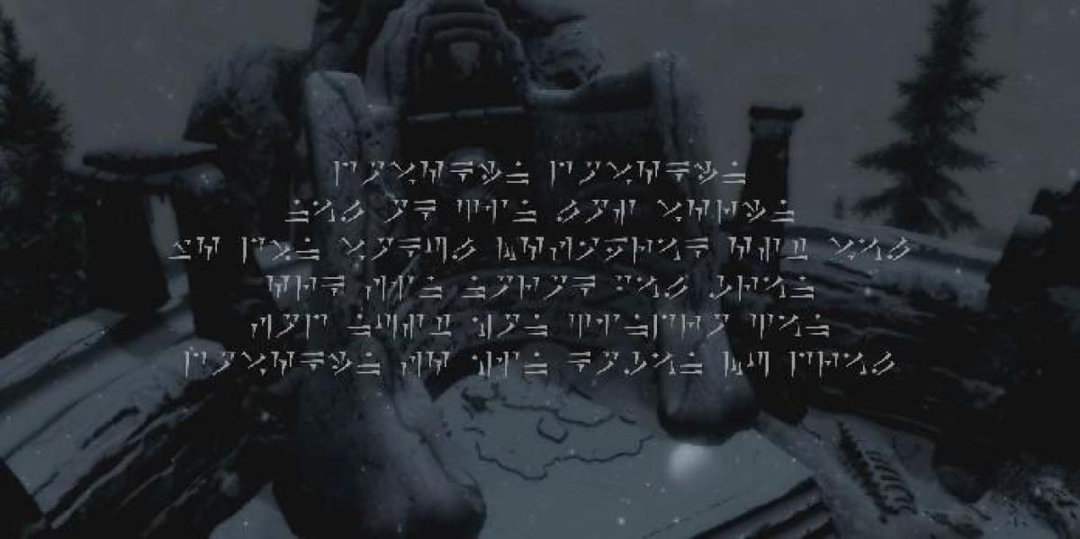 Explicação da linguagem do dragão de Skyrim