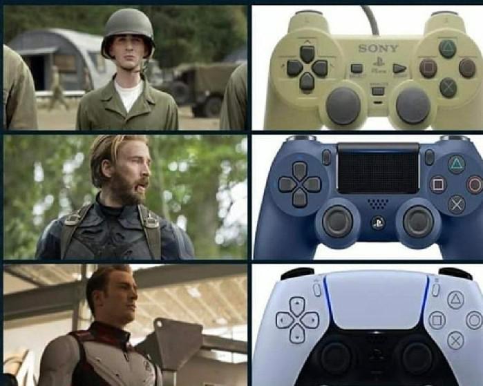 Fã compara controles PS1-PS5 com Capitão América
