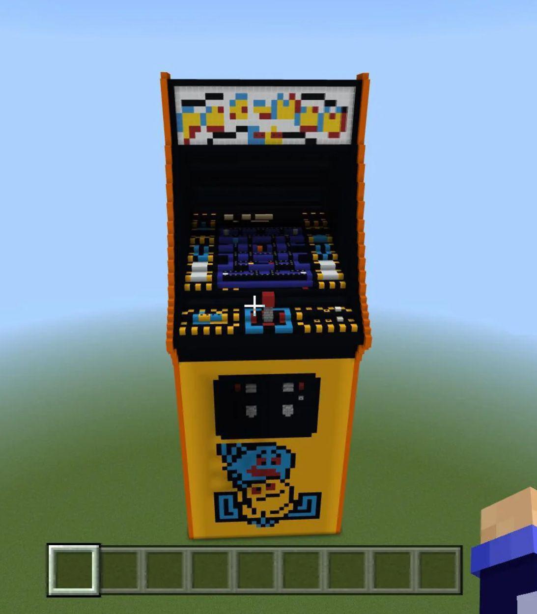 Fã de Minecraft recria armário de fliperama do Pac-Man no jogo
