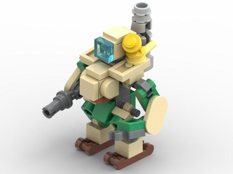 Fã de Overwatch faz boneco LEGO Bastion para seu irmão
