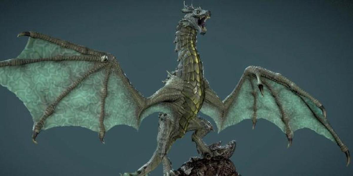 Fã de Skyrim captura o momento exato em que um dragão de sangue os come
