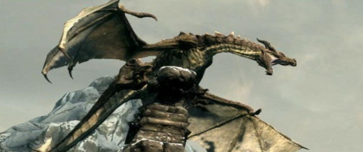 Fã de Skyrim cria linda pintura com um dos dragões do jogo
