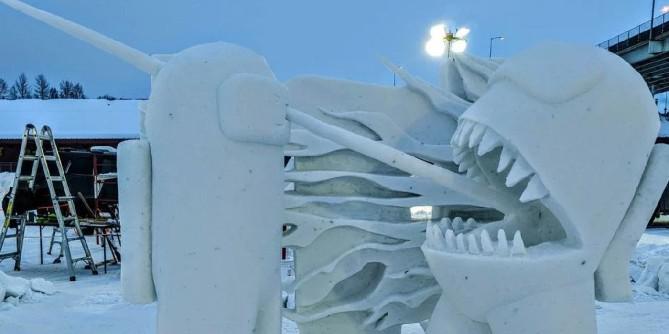Fã entre nós cria esculturas de neve impostoras perfeitas