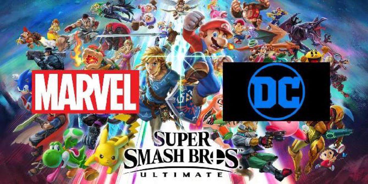 Fã reimagina Super Smash Bros. Fighters como super-heróis da Marvel e da DC