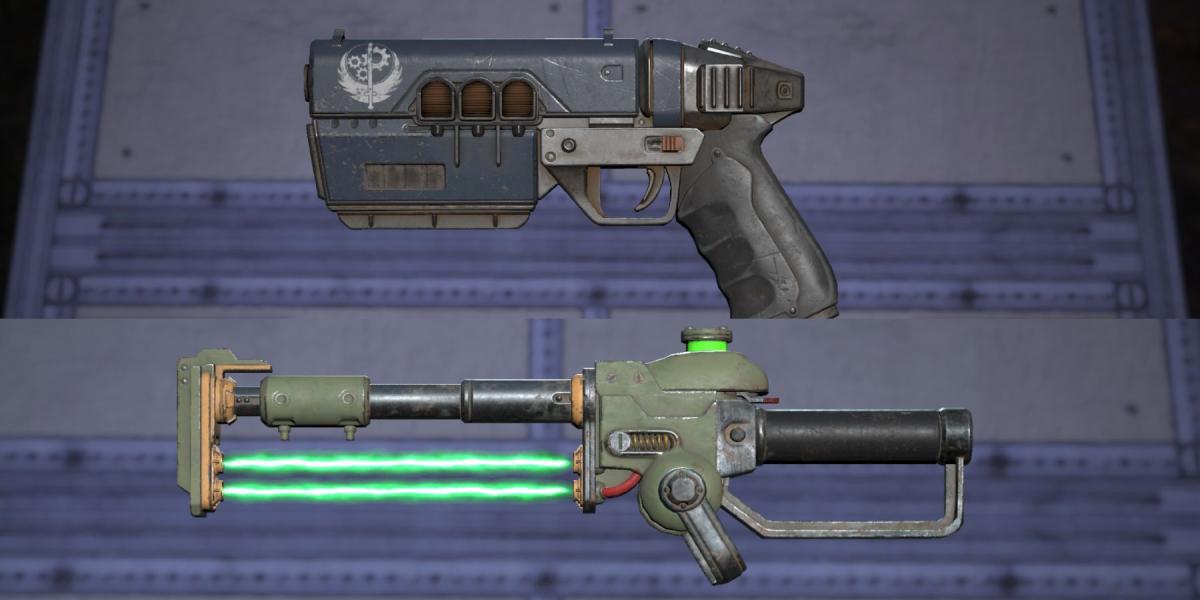 Fallout 76 Plasma Cutter Crusader Pistol Operações diárias Armas