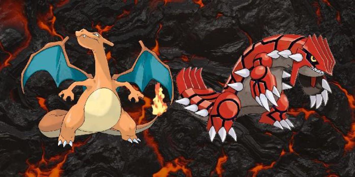 Fan Art de Pokemon Fusion combina Charizard e Groudon