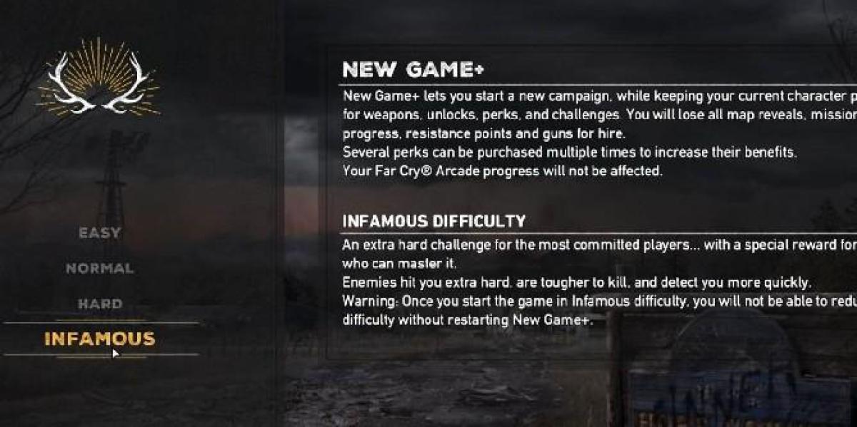 Far Cry 5: Recompensa do modo de dificuldade infame