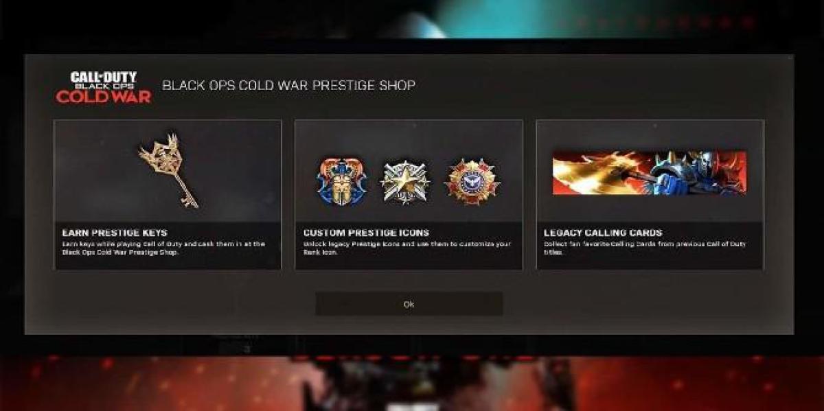 Fãs da Guerra Fria de Call of Duty: Black Ops não estão satisfeitos com a Prestige Shop