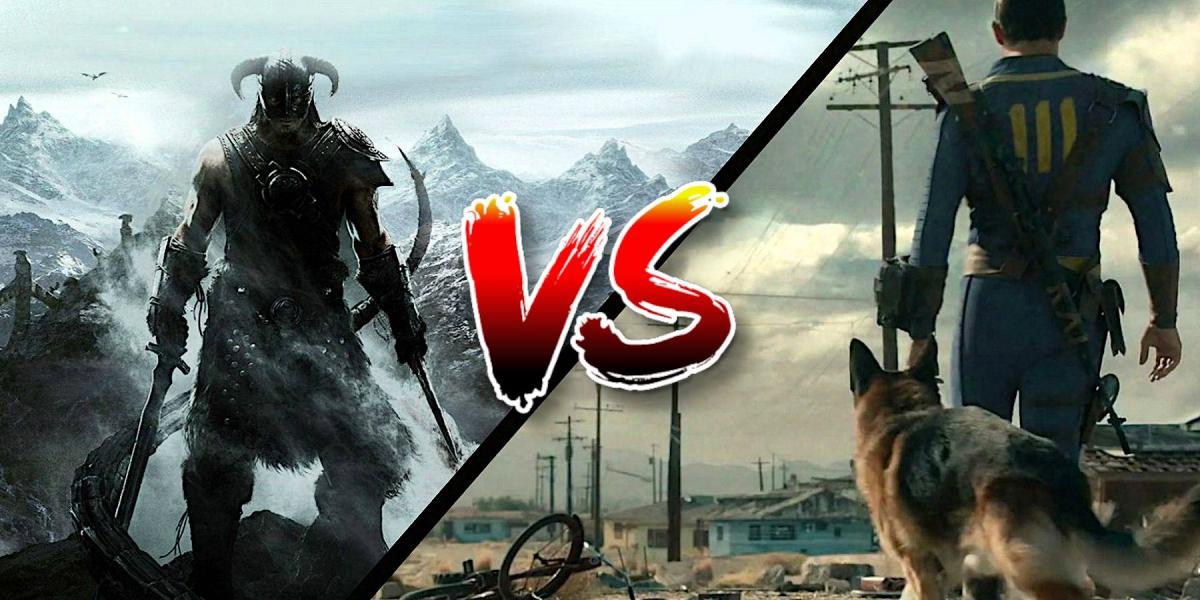Fãs de Skyrim debatem se preferem viver em TES5 ou Fallout 4