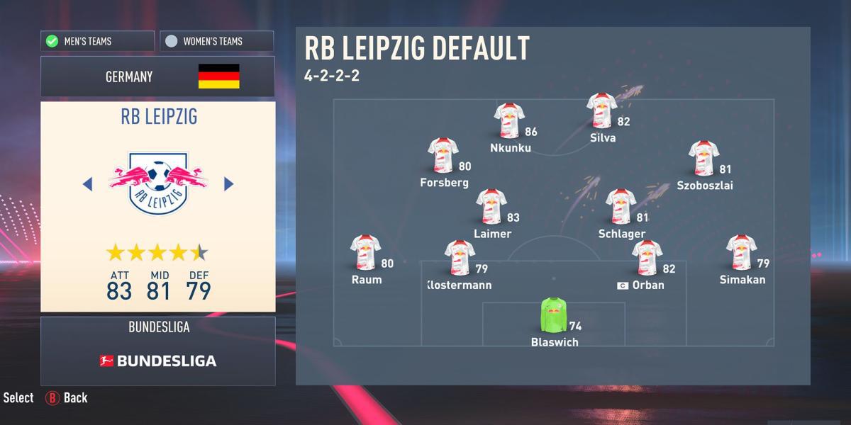 RB Leipzig no FIFA 23
