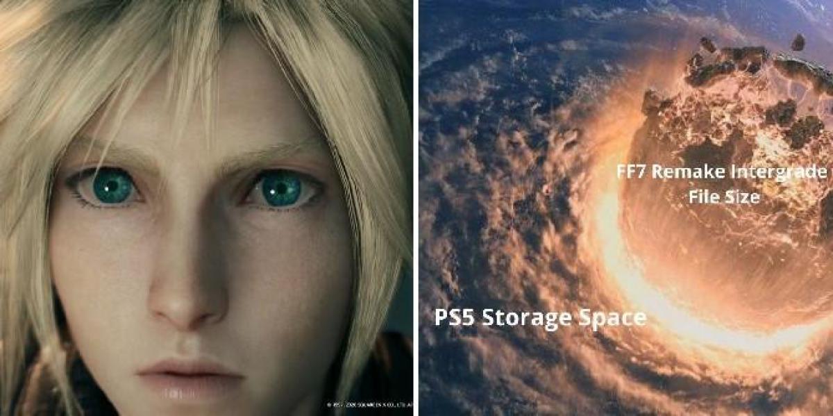 Final Fantasy 7 Remake Intergrade tem tamanho de arquivo enorme no PS5