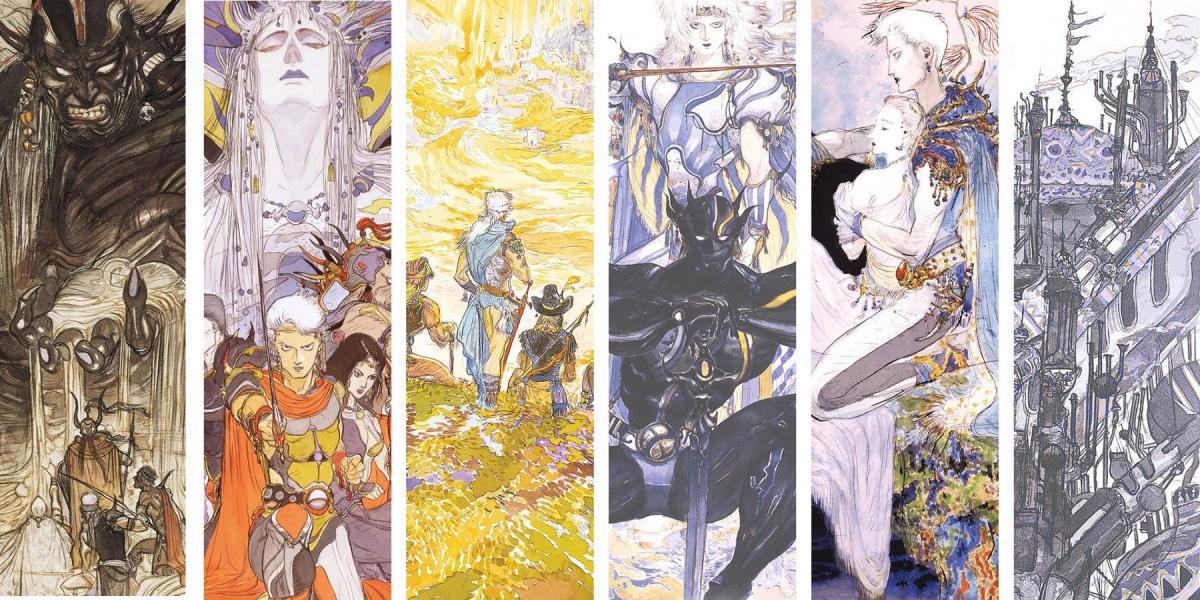 Final Fantasy Pixel Remaster Yoshitaka Amano arte