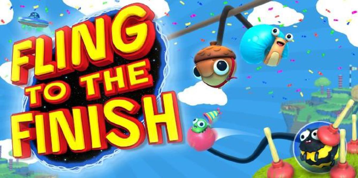 Fling to the Finish é um jogo de corrida cooperativo colorido que une dois jogadores