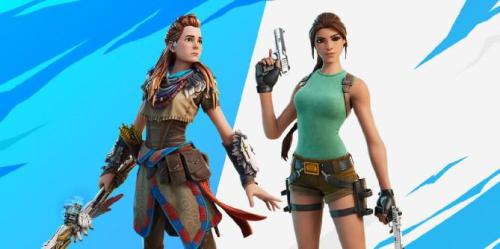 Fortnite Glitch resulta em atraso na equipe de Aloy e Lara Croft