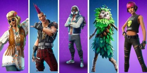 Fortnite: locais ensolarados, Abstrakt, Dreamflower, Riot e Bushranger