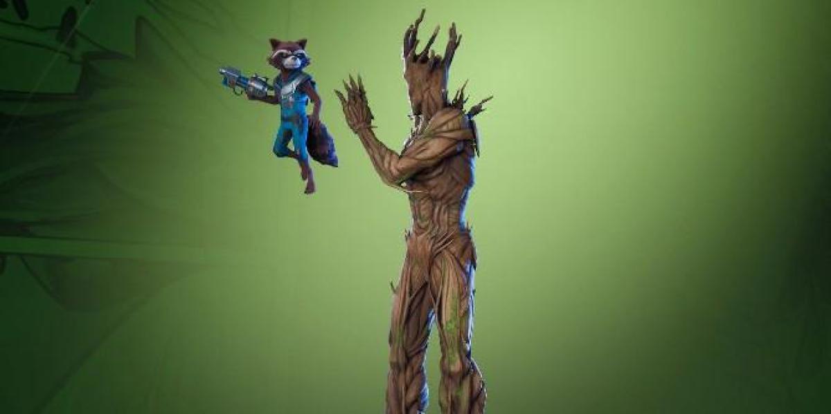 Fortnite: Onde se emocionar como Groot em um monumento da amizade