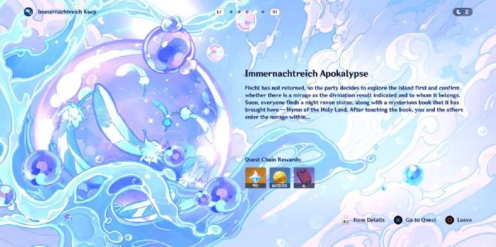 Genshin Impact 2.8: Todos os Baús de Immernachtreich (Domínio de Fischl)