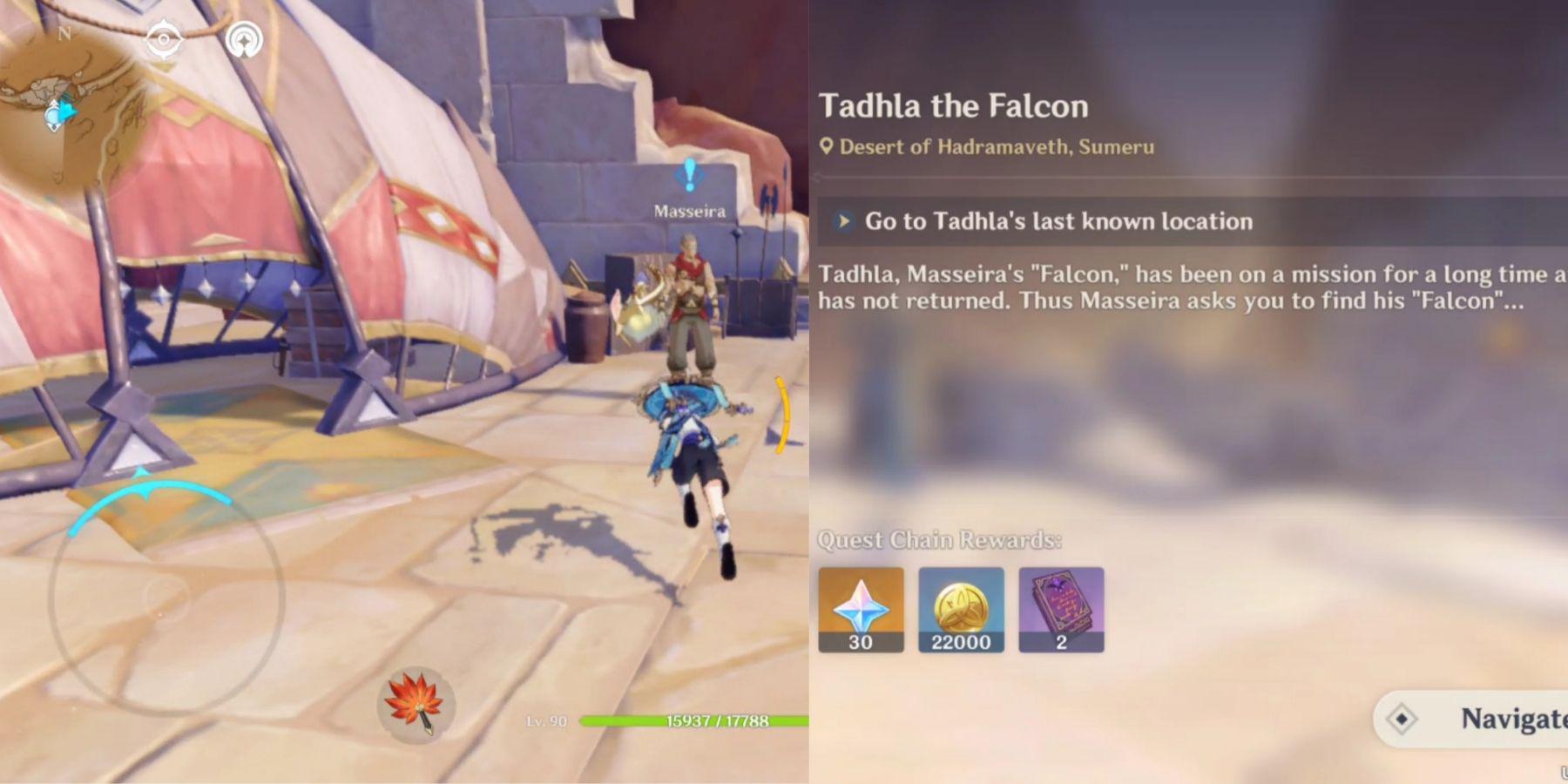 Genshin Impact: Tadhla The Falcon Quest Guide (Hunter s Mercy Achievement)