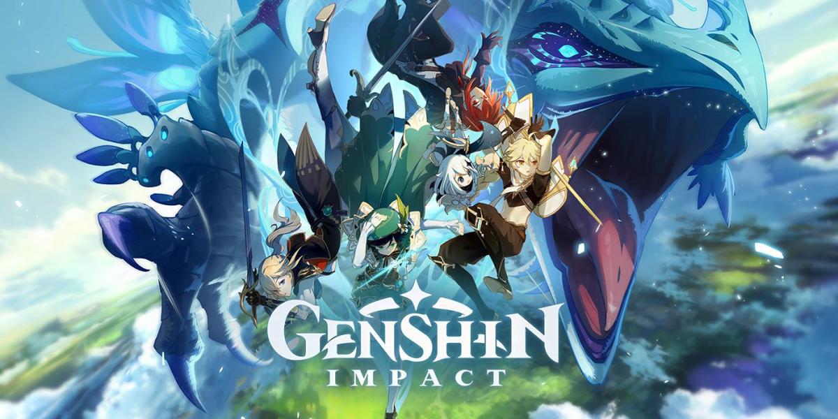 genshin impact title art key graphic