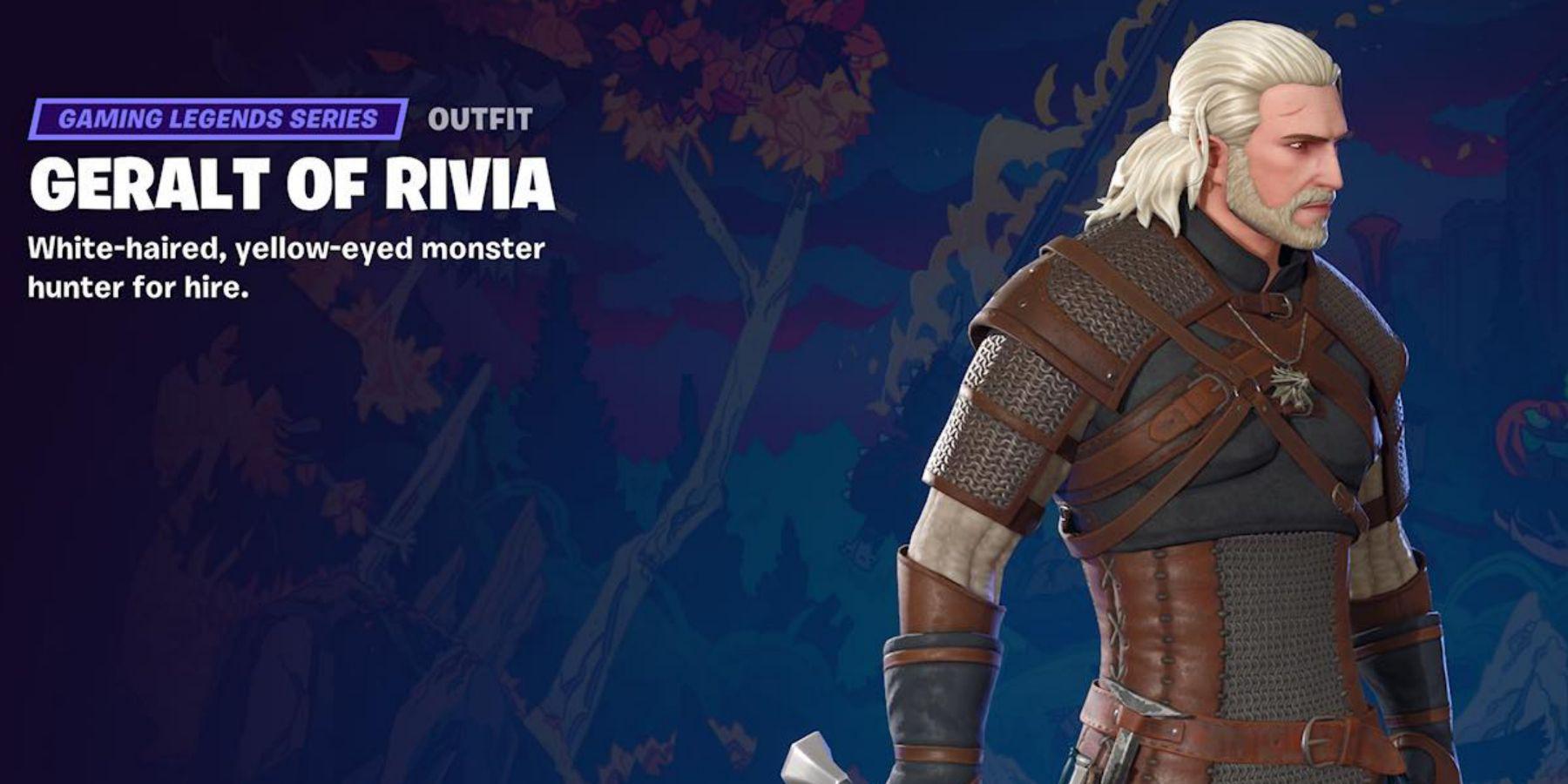 Geralt de Rivia agora disponível em Fortnite