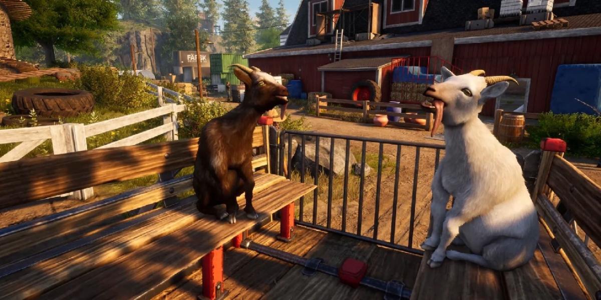 Goat Simulator 3 paródia a abertura de Skyrim