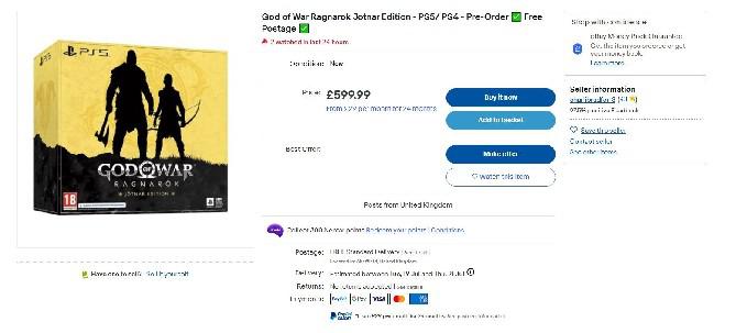 God of War Ragnarok Jotnar Edition já está sendo escalpelado por preços ridículos