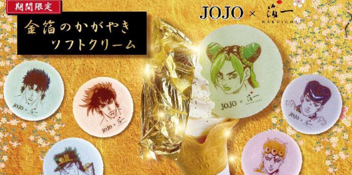 Gold Leaf JoJo s Bizarre Adventure Ice Cream disponível em Kanazawa