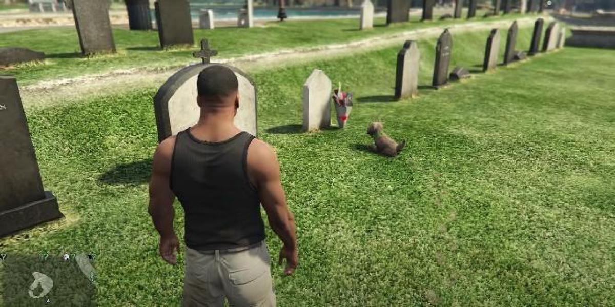 Grand Theft Auto 5 Cachorro visita o túmulo de seu dono todos os dias