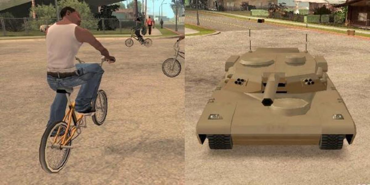 Grand Theft Auto: fã de San Andreas aponta discrepância hilária entre bicicletas e tanques