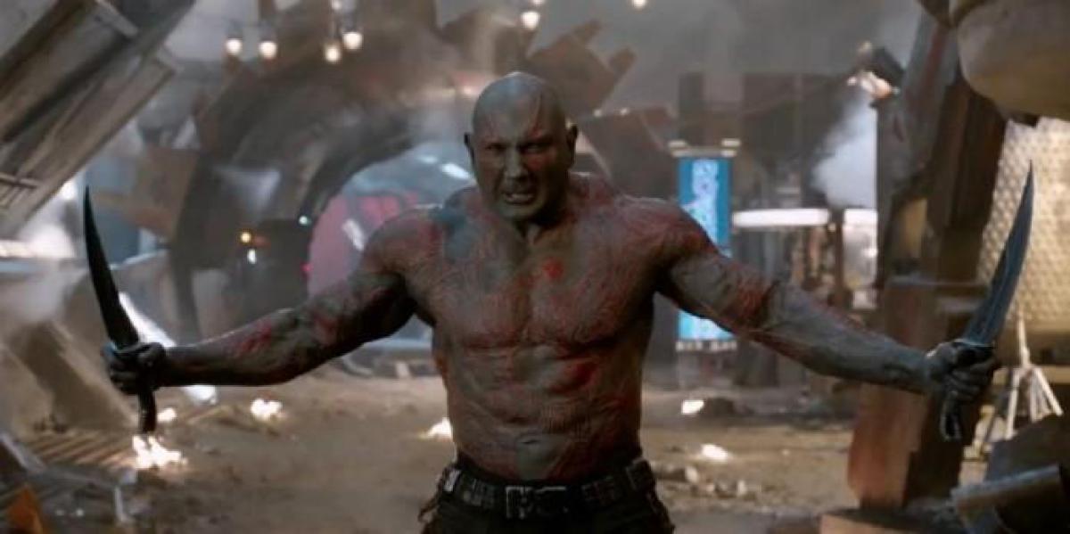 Dave Bautista aliviado por deixar o papel de Drax nos filmes da