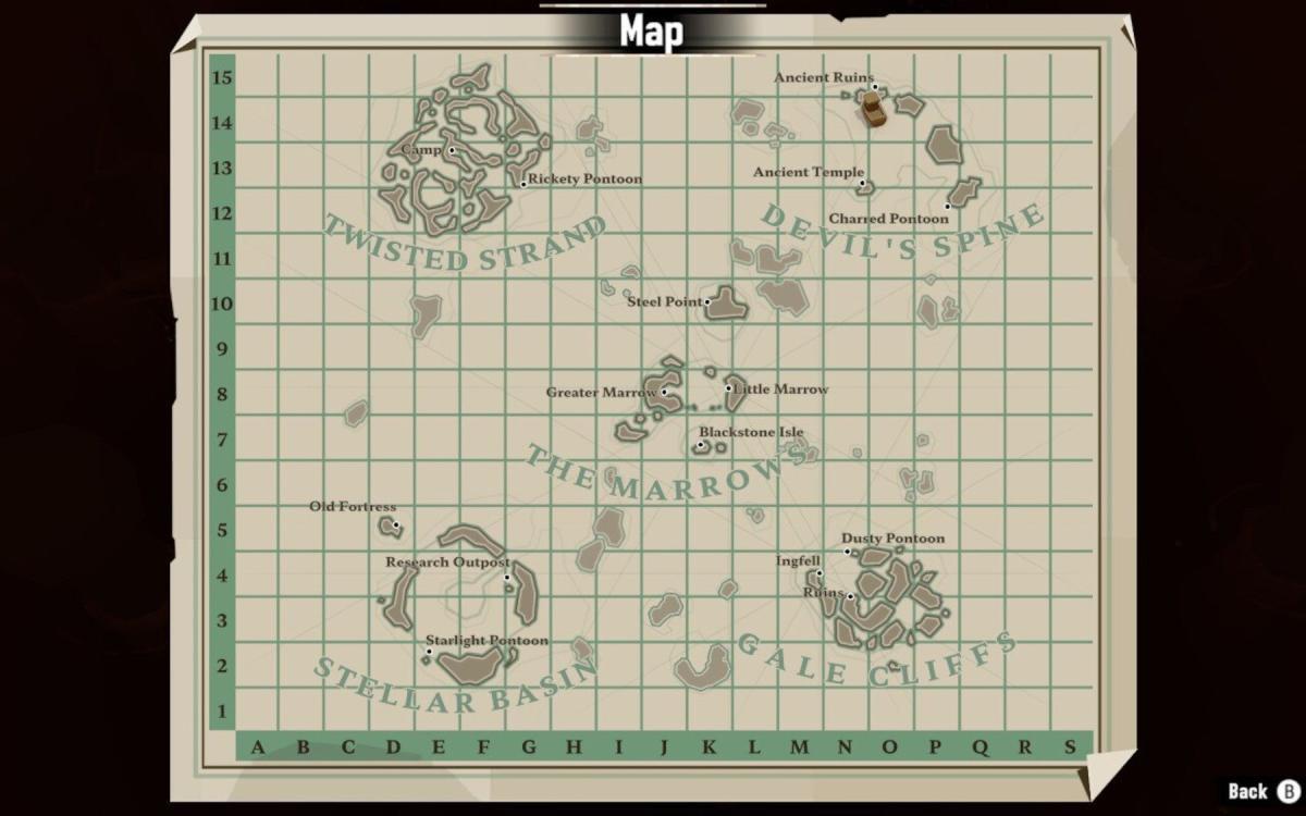 mapa de enguia de draga