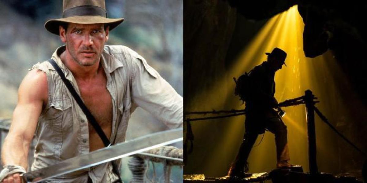 Harrison Ford fica emocionado no palco no D23 enquanto revela sua última aventura em Indiana Jones