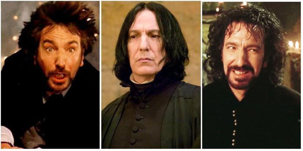 Harry Potter: 10 personagens de filmes de Alan Rickman que são completamente diferentes de Snape