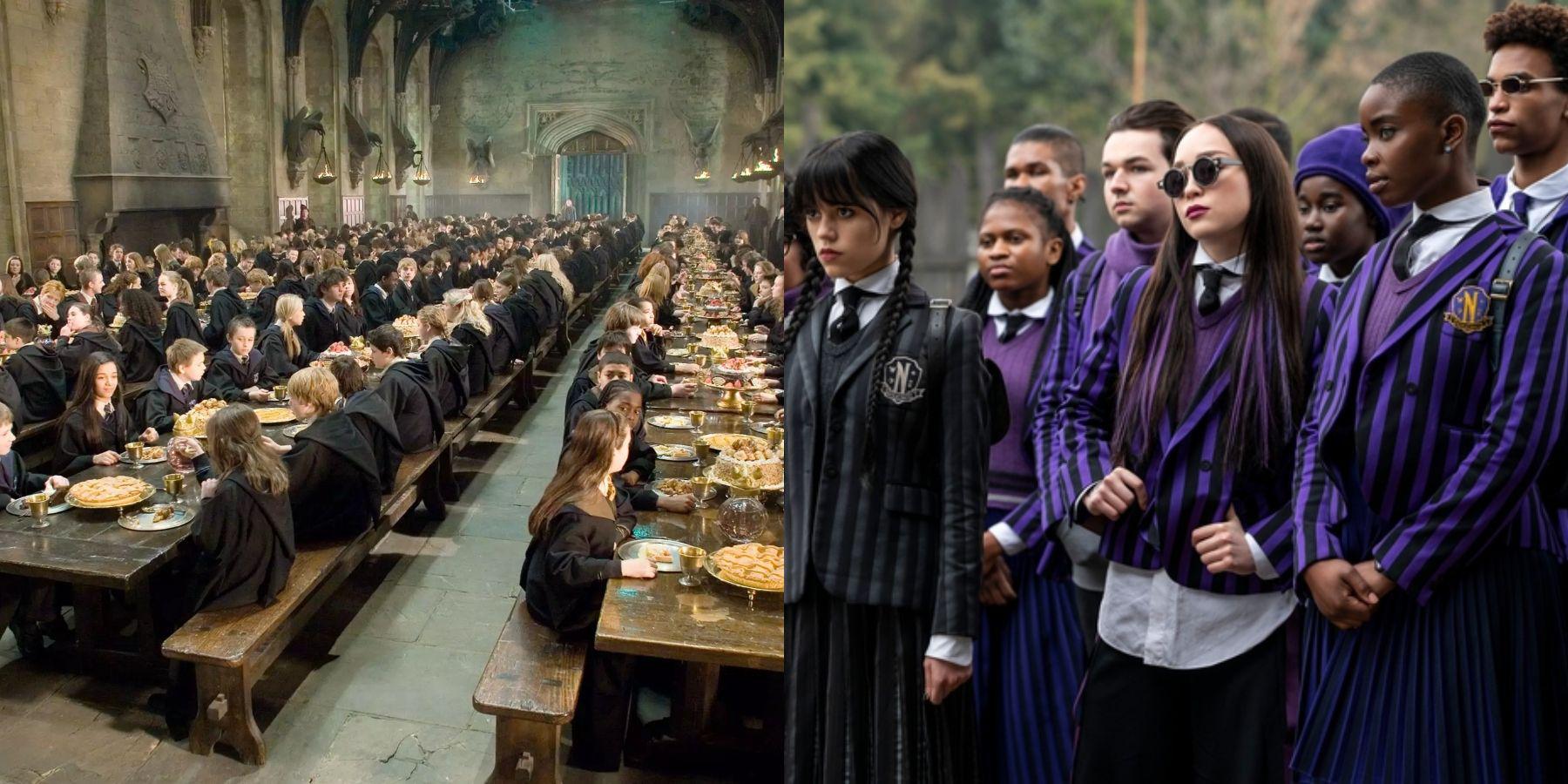 Harry Potter vs Quarta-feira: Como Hogwarts e Nevermore se comparam?